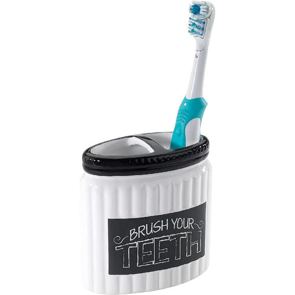 Ebern Designs Charetta Chalk It Up Toothbrush Holder Wayfair